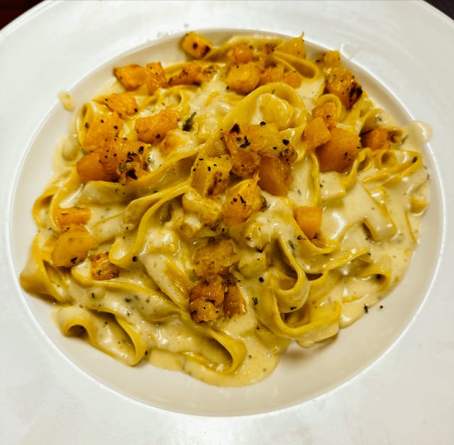 Fettuccine Alfredo & Butternut Squash.